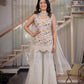 Ivory Floral Embroidered Sharara