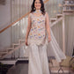 Ivory Floral Embroidered Sharara