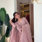 Mauve Tiered Peplum Sharara
