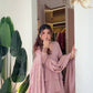 Mauve Tiered Peplum Sharara