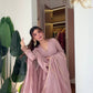 Mauve Tiered Peplum Sharara
