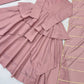 Mauve Tiered Peplum Sharara