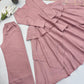 Mauve Tiered Peplum Sharara