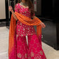 Embroidered Heavy Georgette Sharara Suit Set