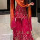 Embroidered Heavy Georgette Sharara Suit Set