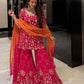 Embroidered Heavy Georgette Sharara Suit Set