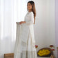 Designer Chinnon Silk Sharara Suit with Embroidery and Dupatta