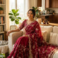 Sequence Embroidered Chiffon Saree with Blouse