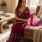 Sequence Embroidered Chiffon Saree with Blouse