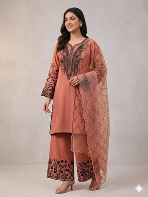 Mal Cotton Embroidery Suit Set, 4 Colours