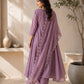 Two-Tone Silk Embroidered Anarkali Suit