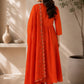 Two-Tone Silk Embroidered Anarkali Suit