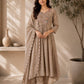 Two-Tone Silk Embroidered Anarkali Suit