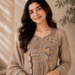 Two-Tone Silk Embroidered Anarkali Suit