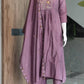 Two-Tone Silk Embroidered Anarkali Suit