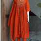 Two-Tone Silk Embroidered Anarkali Suit