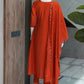 Two-Tone Silk Embroidered Anarkali Suit