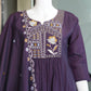 Two-Tone Silk Embroidered Anarkali Suit