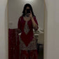 Maroon Sequin Embroidered Suit