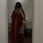 Maroon Sequin Embroidered Suit