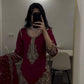 Maroon Sequin Embroidered Suit