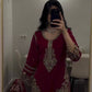 Maroon Sequin Embroidered Suit