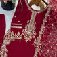 Maroon Sequin Embroidered Suit