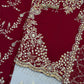 Maroon Sequin Embroidered Suit