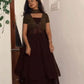 Cocoa Beaded Anarkali Gown