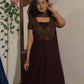 Cocoa Beaded Anarkali Gown