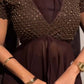 Cocoa Beaded Anarkali Gown