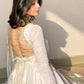 Ivory Rose Lace-Back Gown Set