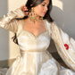 Ivory Rose Lace-Back Gown Set