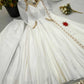 Ivory Rose Lace-Back Gown Set
