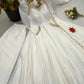 Ivory Rose Lace-Back Gown Set