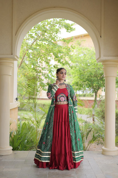 Bandhani Kutchi Lehenga Set