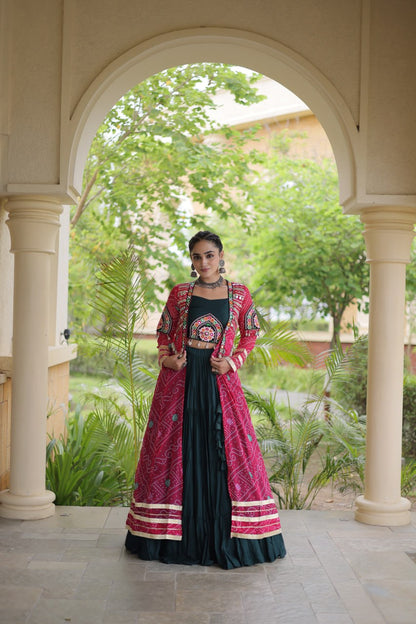 Bandhani Kutchi Lehenga Set
