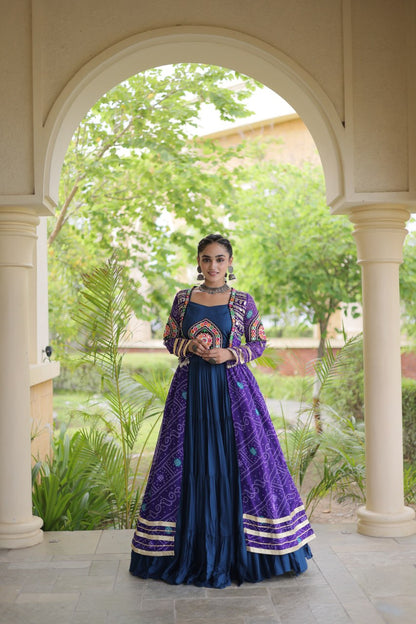 Bandhani Kutchi Lehenga Set