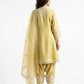 Lemon Lace Embroidered Kurta Set