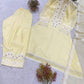 Lemon Lace Embroidered Kurta Set