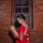 Designer Faux Georgette Embroidered Anarkali Set