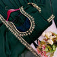 Designer Faux Georgette Embroidered Anarkali Set