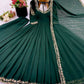 Designer Faux Georgette Embroidered Anarkali Set