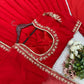 Designer Faux Georgette Embroidered Anarkali Set