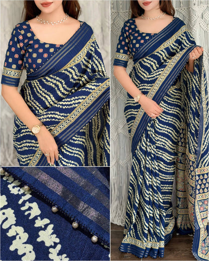 Lehariya Patola Print Saree