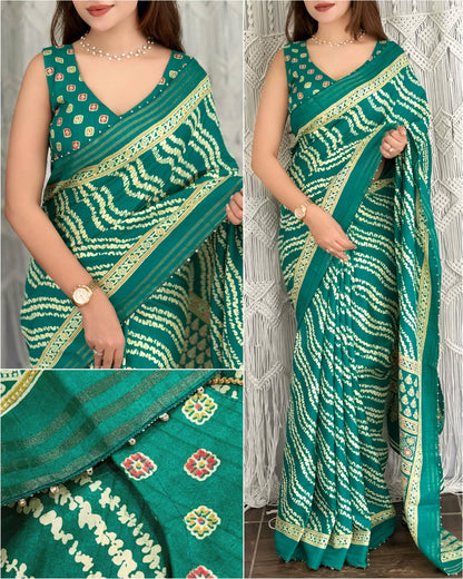 Lehariya Patola Print Saree