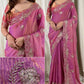 Sequin Bead Floral Saree