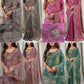Sequin Bead Floral Saree