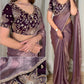 Beadwork Applique Jacquard Saree