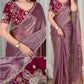 Beadwork Applique Jacquard Saree